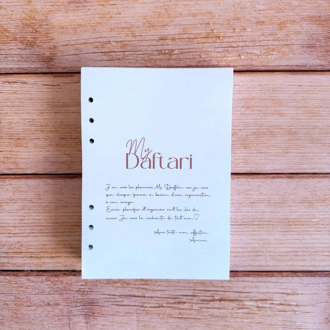 Recharges Planner type Bullet Journal septembre 2025 - décembre 2026